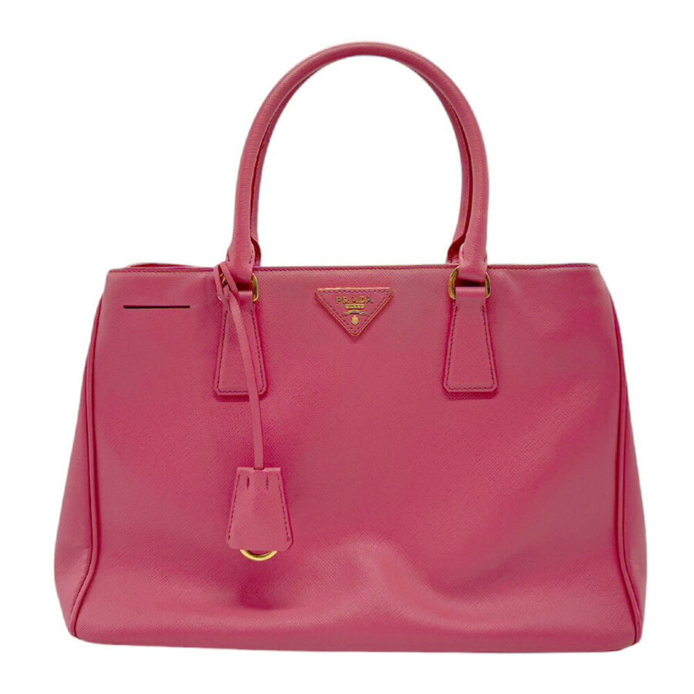 Prada 2way Galleria Saffiano Shoulder Bag Leather Pink Gold